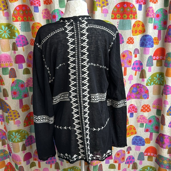 Haute Project Embroidered Open Front Cardigan. Large - Picture 6 of 13